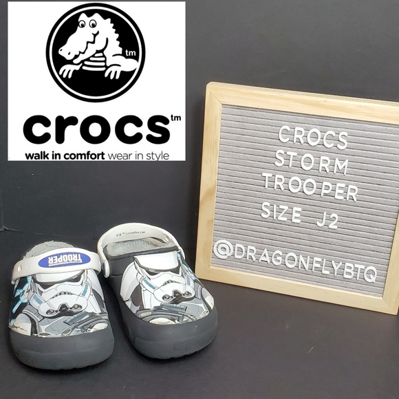 CROCS Other - GUC Stormtrooper Crocs, Lined sz J2